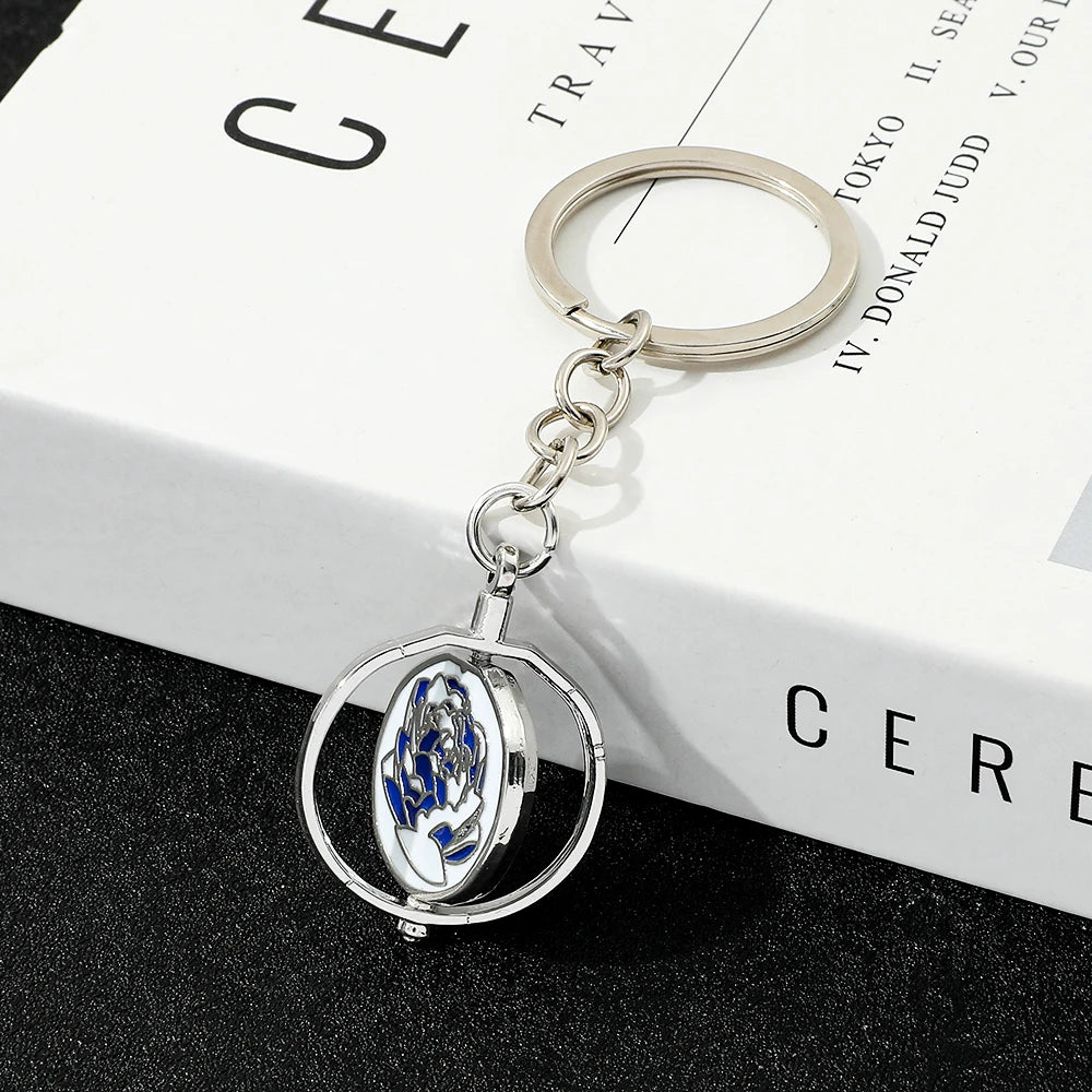 Arcane Blue Rose Necklace - Small Dark Blue Arcane Necklace