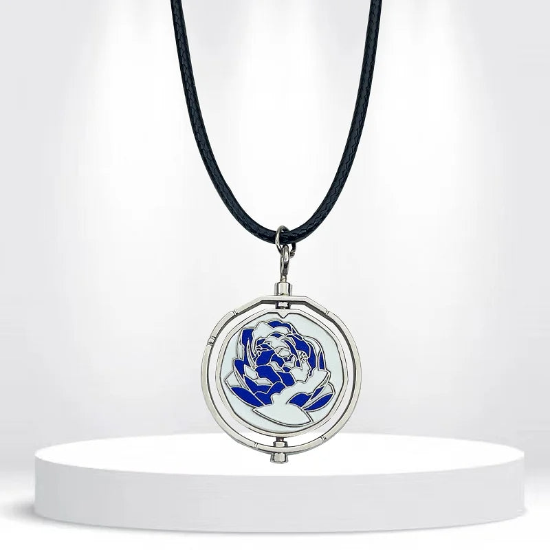 Arcane Blue Rose Necklace - Small Dark Blue Arcane Necklace