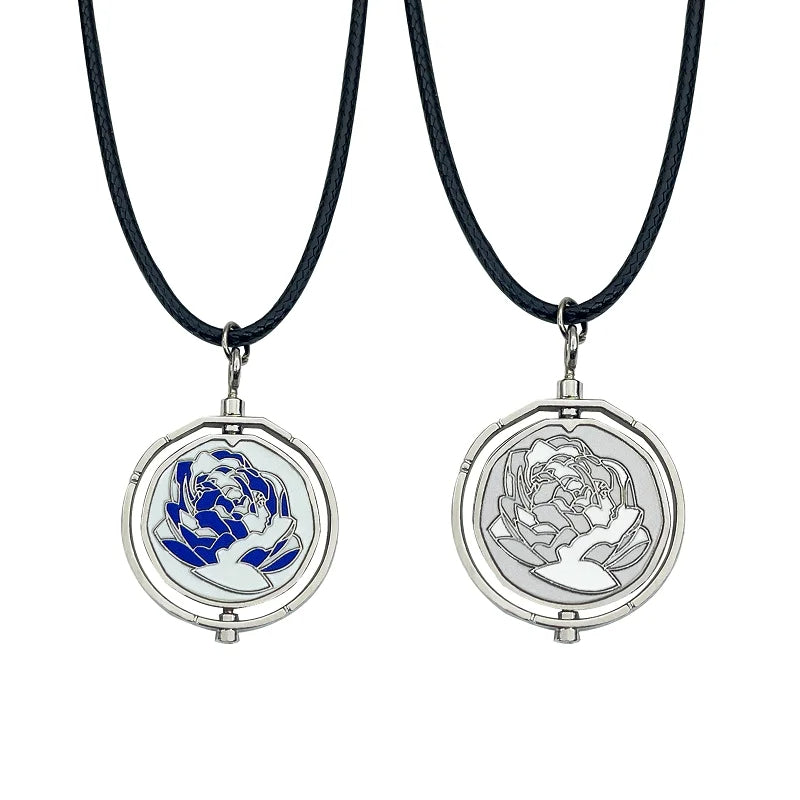 Arcane Blue Rose Necklace - Small Dark Blue Arcane Necklace