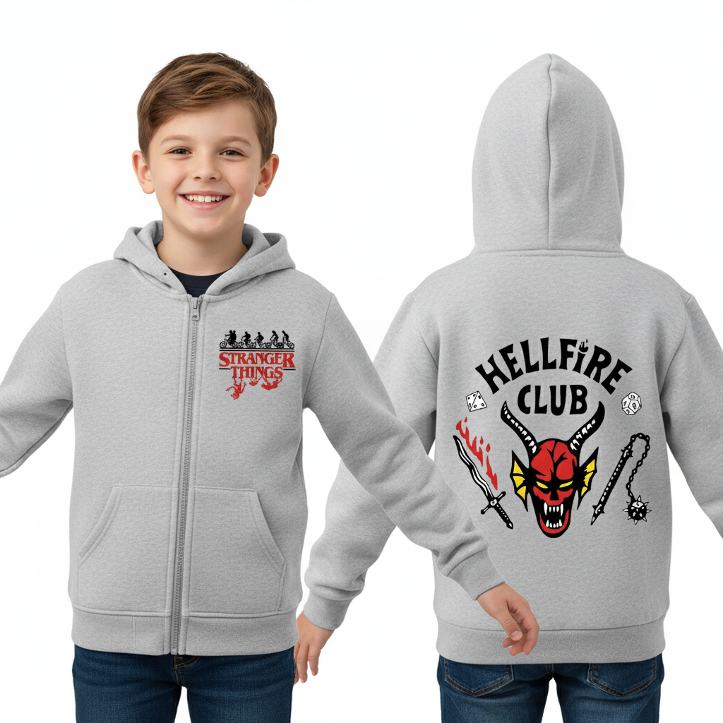 Hellfire Club Inspired Stranger Things Zip-Up Hoodie