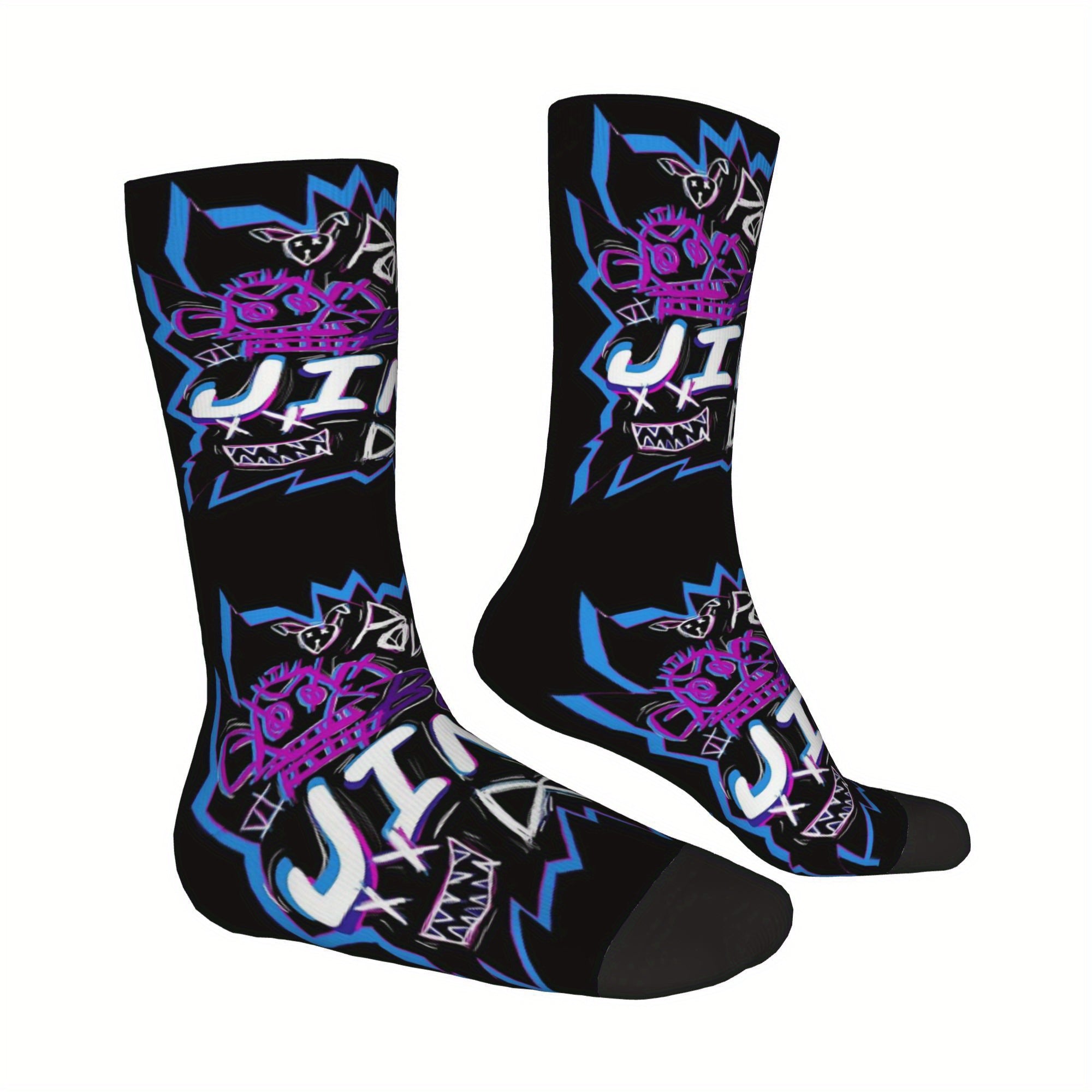 Jinx Arcane "Boom Sucks" Graffiti Mid-Calf Socks