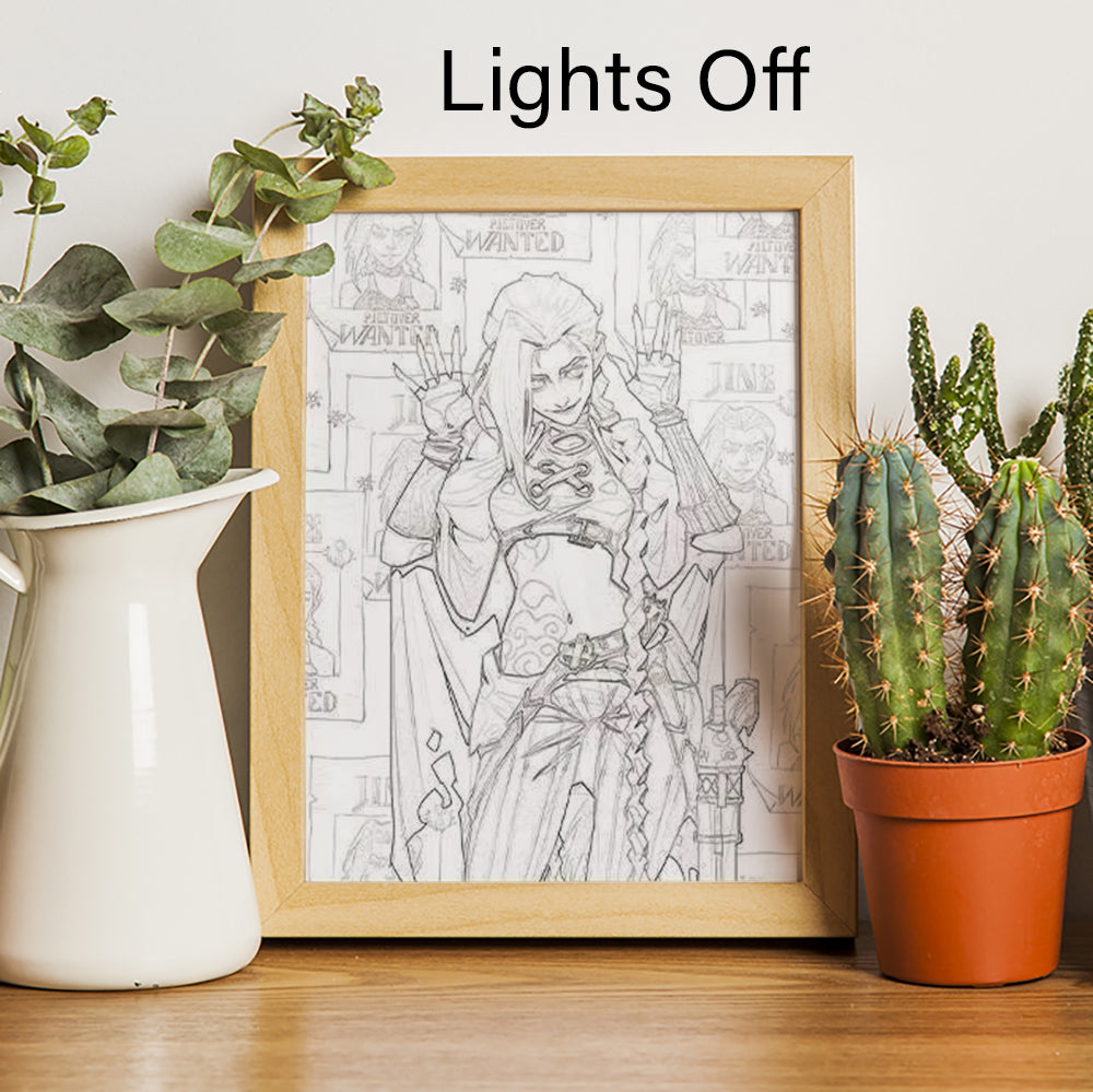 Arcane Jinx LED Lighting Canvas - Arcane Jinx Painting Light Wanted