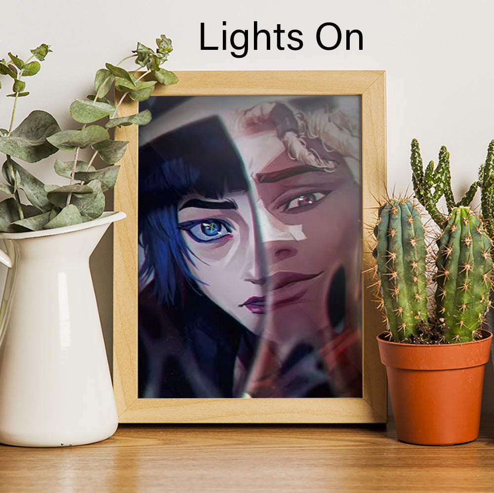 Arcane Ekko Powder LED Lighting Canvas - Arcane Jinx Ekko Time Travel