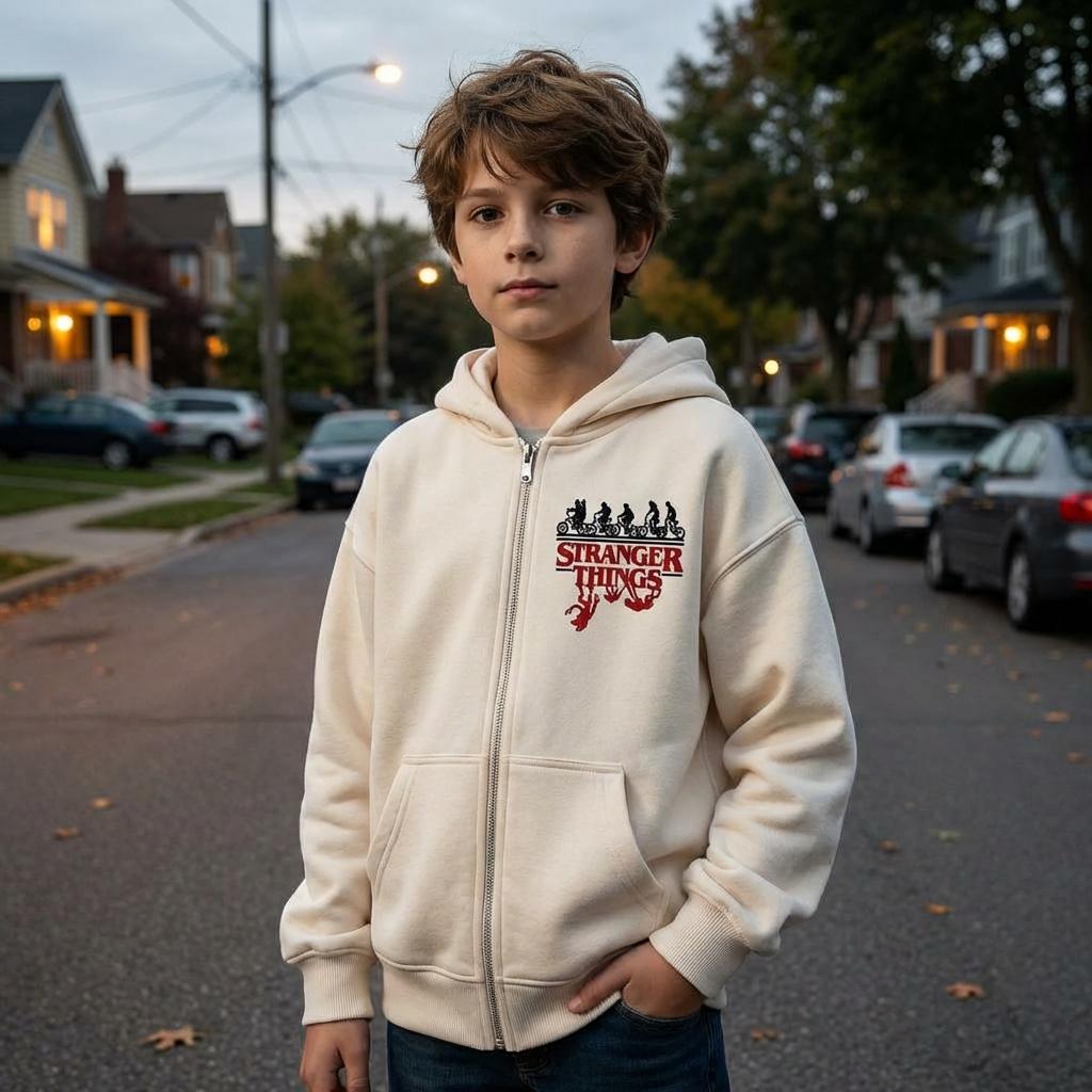Stranger Things The Upside Down 1983 Inspired Kids Hoodie Family Matching