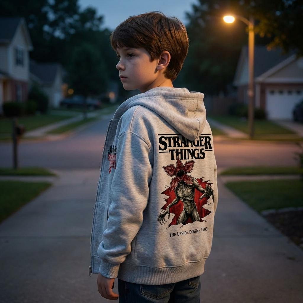 Stranger Things The Upside Down 1983 Inspired Kids Hoodie Family Matching