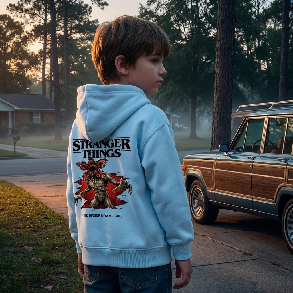 Stranger Things The Upside Down 1983 Inspired Kids Hoodie Family Matching