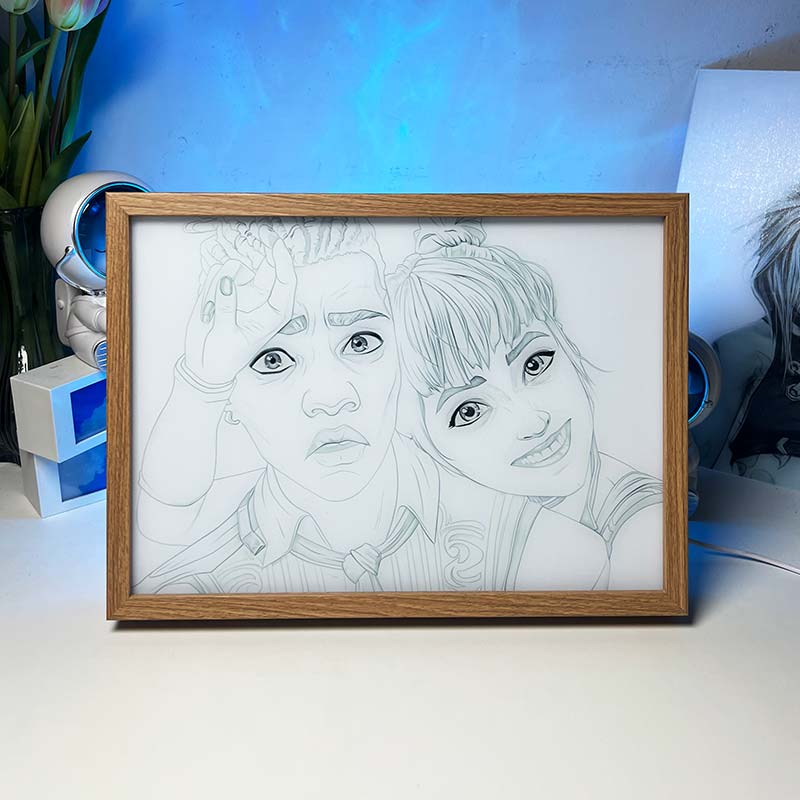 Arcane Ekko Powder LED Lighting Canvas - Arcane Jinx Painting Light #2