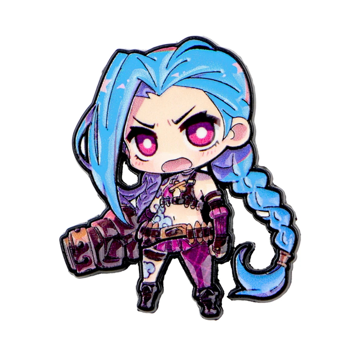 Chibi Jinx Enamel Pin – Cute Arcane-Inspired Lapel Brooch