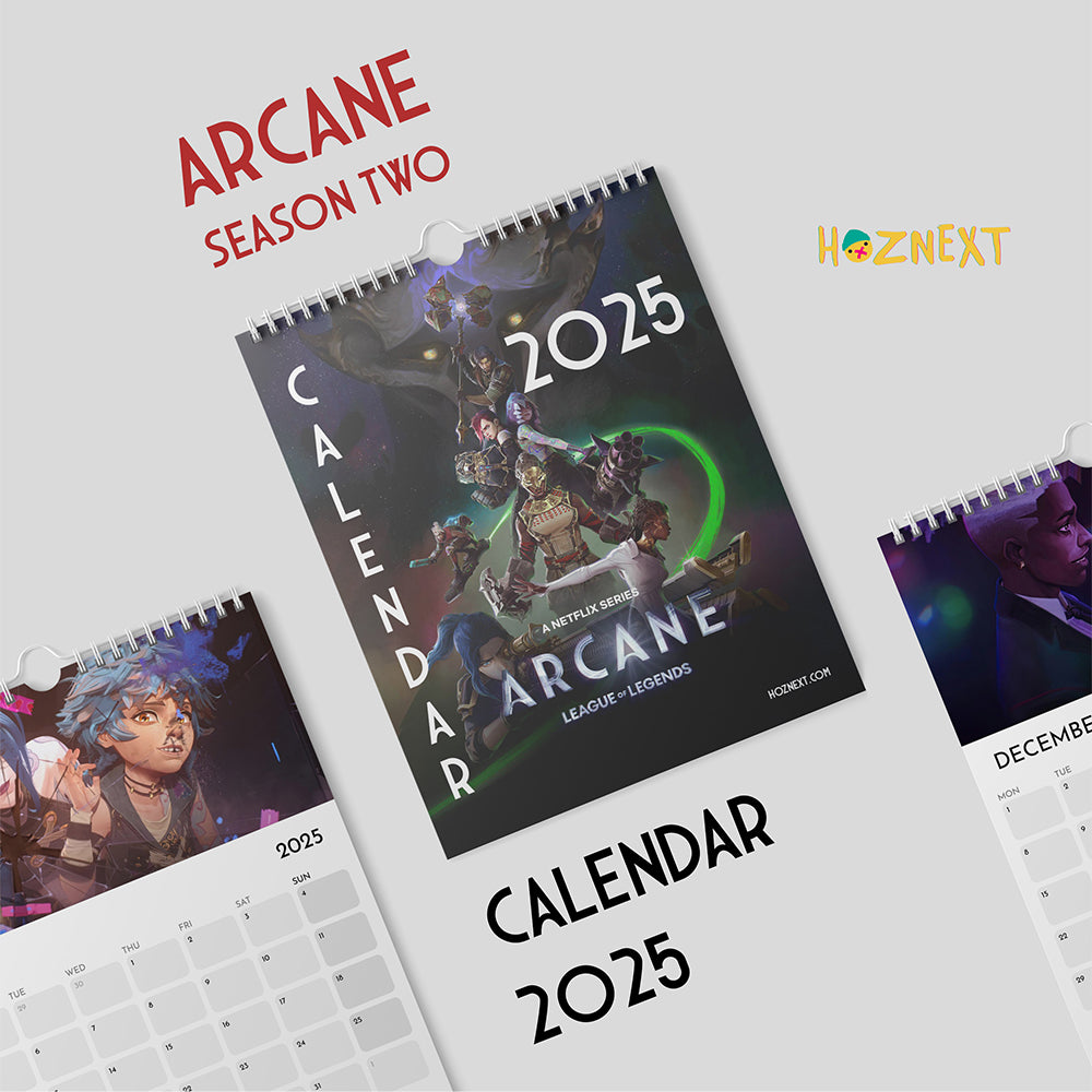 Arcane Season 2 Wall Calendar – A Journey Through Piltover and Zaun