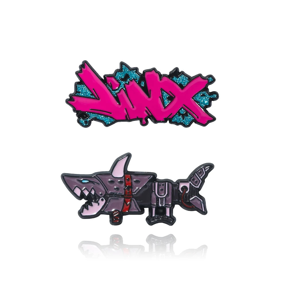 Arcane Jinx & Fishbones Enamel Pin Set - Arcane season 2