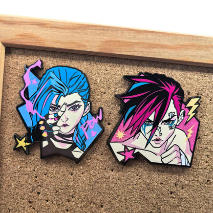Arcane Jinx & Vi Enamel Pin Set