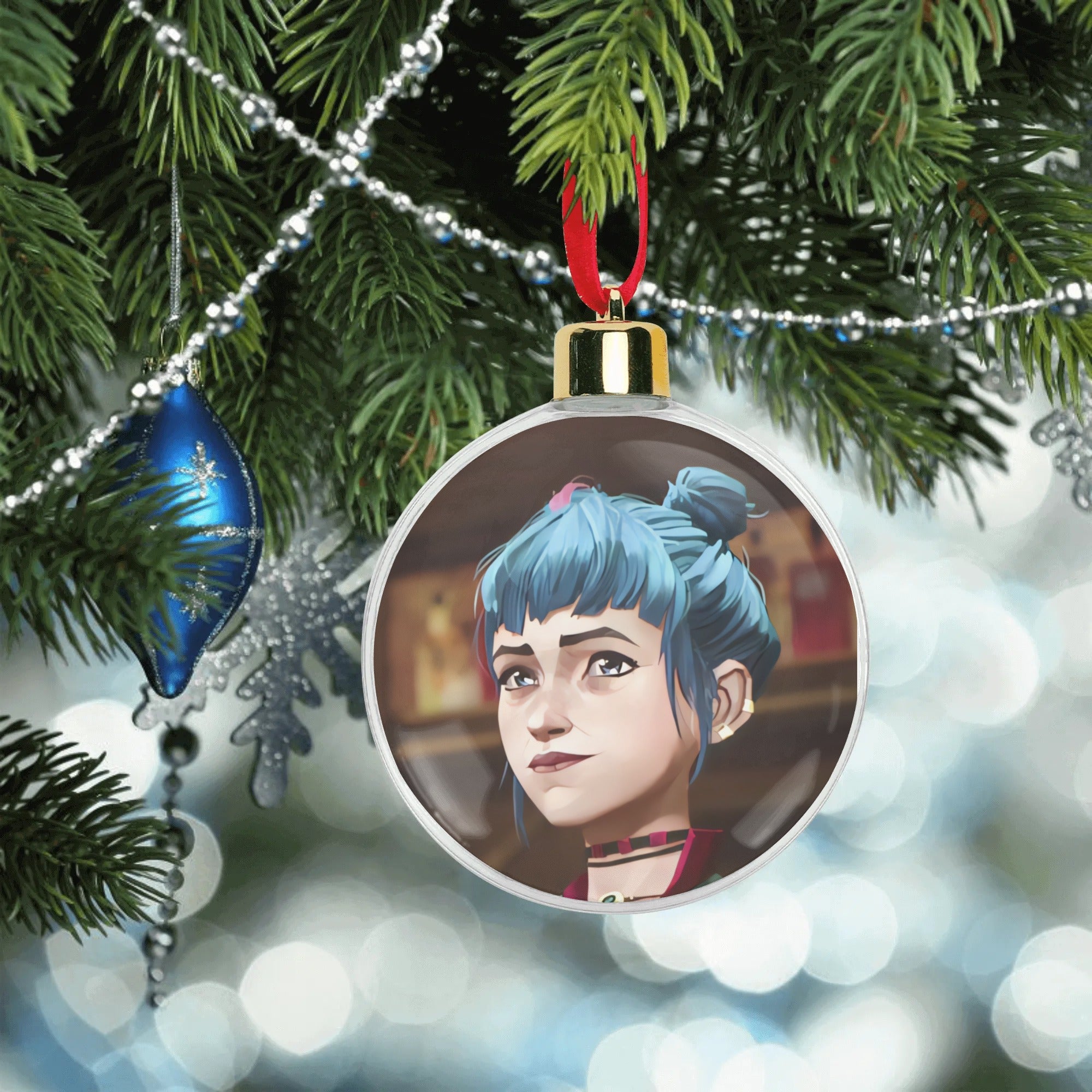 Arcane Powder/Jinx Transparent Christmas Ornament Tree Hanging Decorations