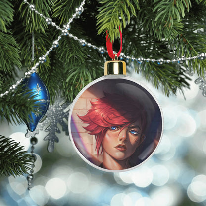 Arcane Red-Haired Rebel Vi Christmas Ornament Tree Hanging Decorations
