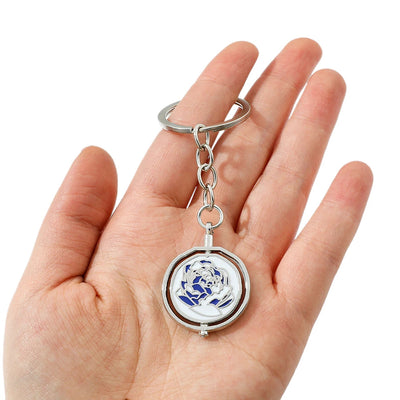Arcane Blue Rose Necklace - Small Dark Blue Arcane Necklace