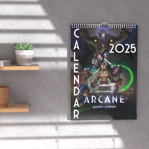 Arcane Season 2 Wall Calendar – A Journey Through Piltover and Zaun