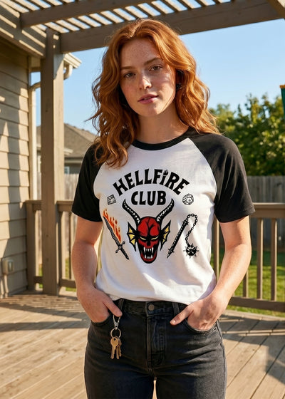 Hellfire Club Eddie Munson Inspired Stranger Things Baseball T-Shirt