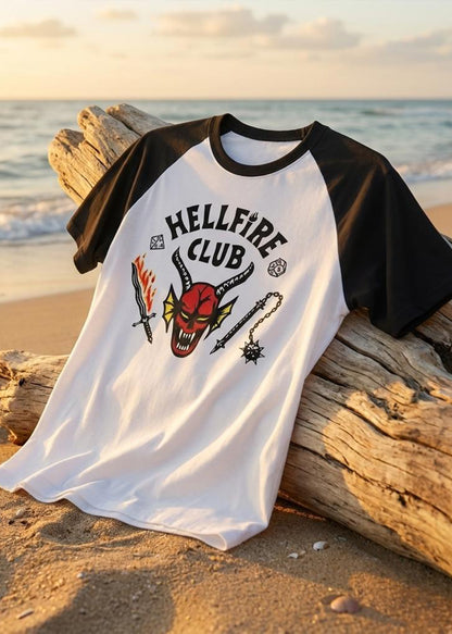 Hellfire Club Eddie Munson Inspired Stranger Things Baseball Kids T-Shirt