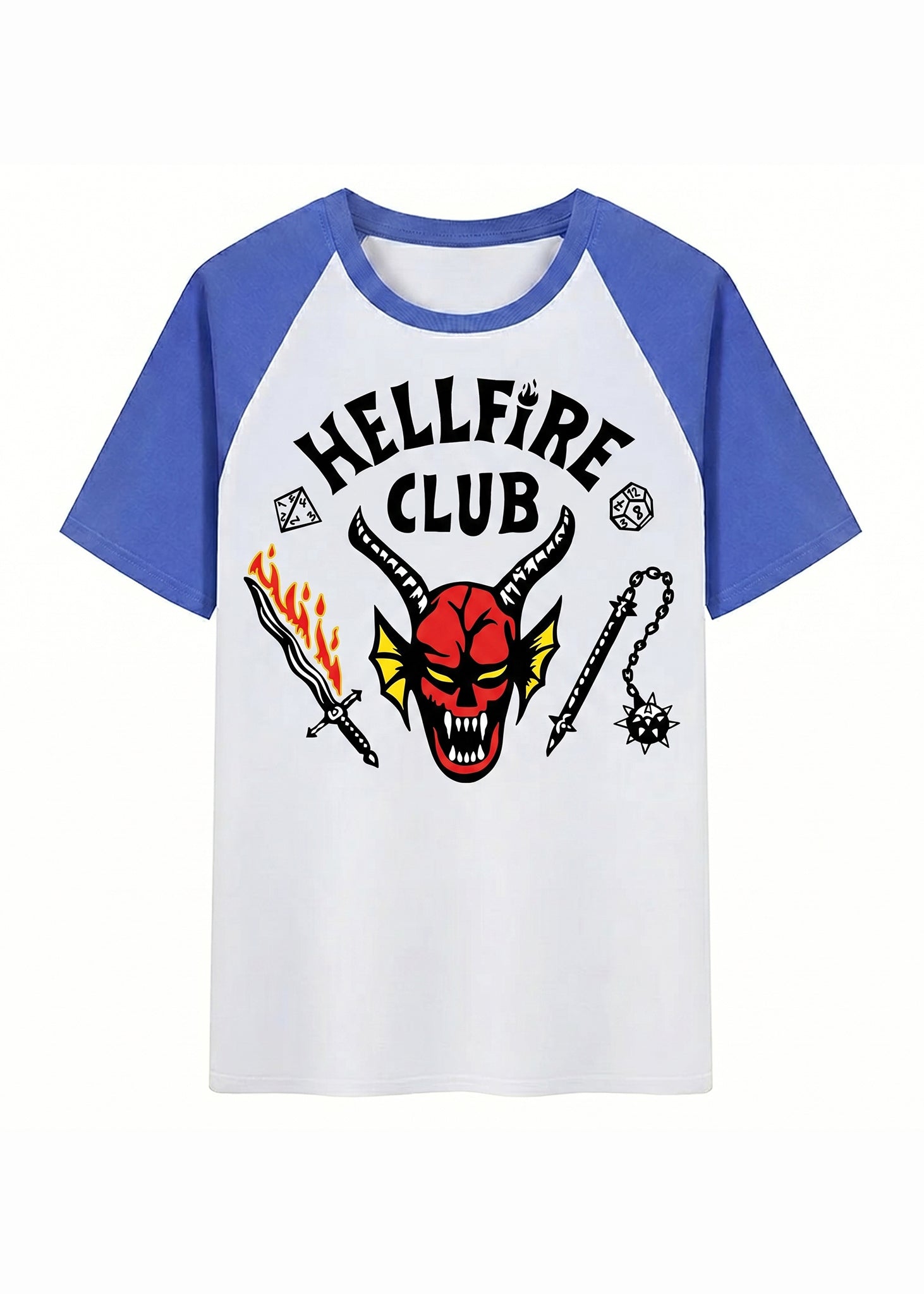 Hellfire Club Eddie Munson Inspired Stranger Things Baseball Kids T-Shirt