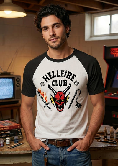 Hellfire Club Eddie Munson Inspired Stranger Things Baseball T-Shirt