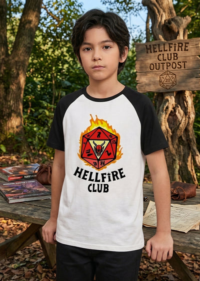 kids Hellfire Club Inspired Stranger Things Baseball T-Shirt
