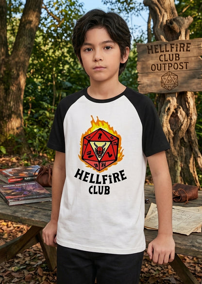 kids Hellfire Club Inspired Stranger Things Baseball T-Shirt