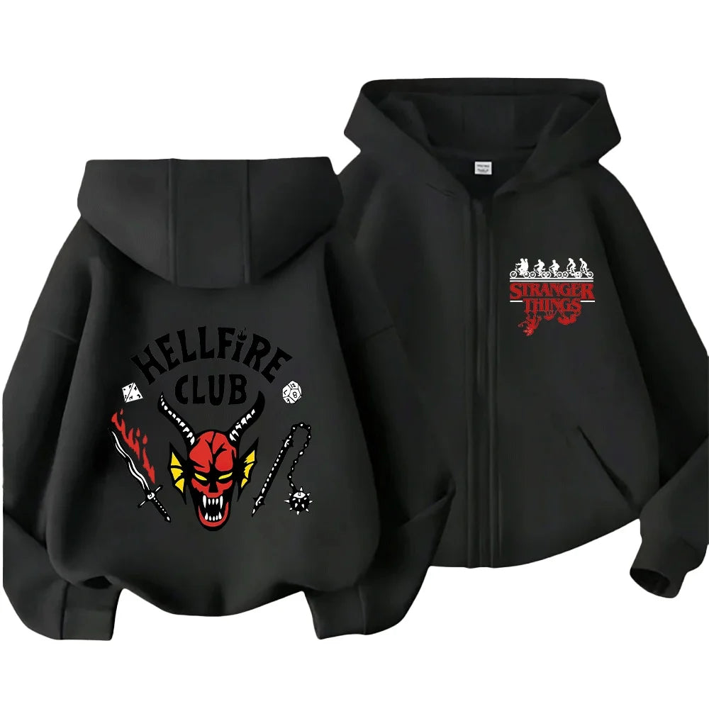 Hellfire Club Inspired Stranger Things Zip-Up Hoodie