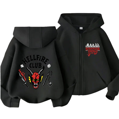 Hellfire Club Inspired Stranger Things Zip-Up Hoodie