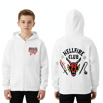 Hellfire Club Inspired Stranger Things Zip-Up Hoodie