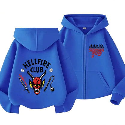 Hellfire Club Inspired Stranger Things Zip-Up Hoodie