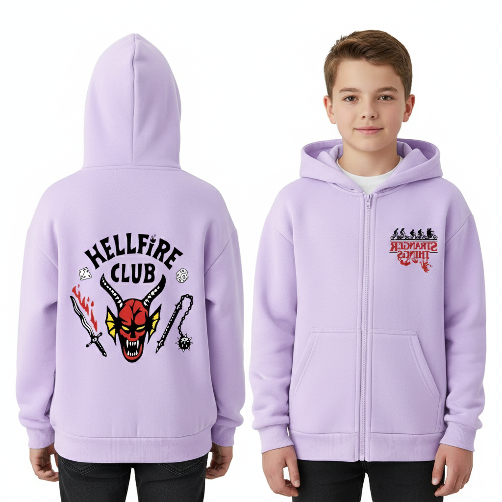 Hellfire Club Inspired Stranger Things Zip-Up Hoodie