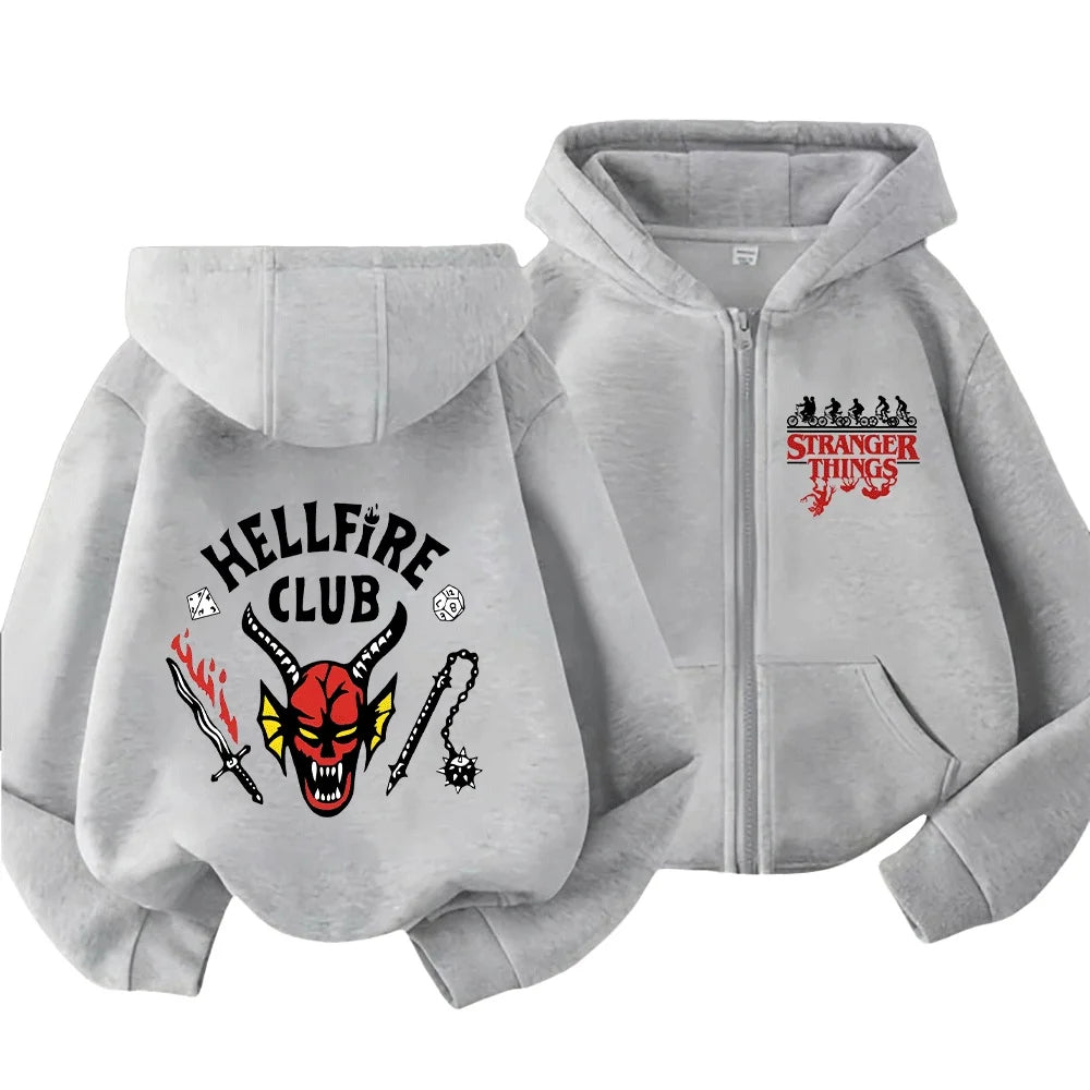 Hellfire Club Inspired Stranger Things Zip-Up Hoodie