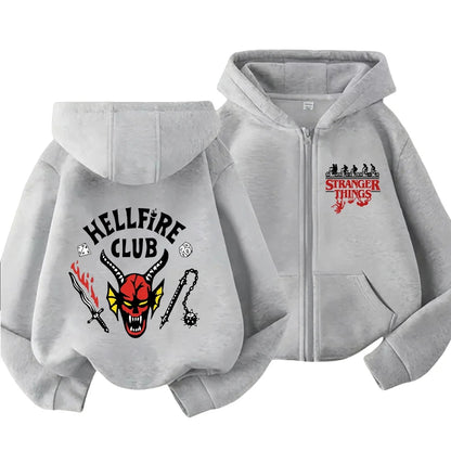 Hellfire Club Inspired Stranger Things Zip-Up Hoodie