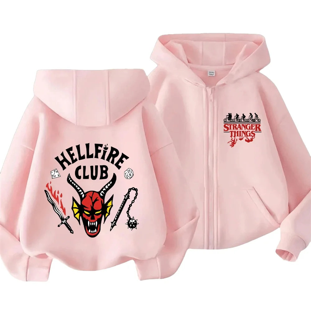 Hellfire Club Inspired Stranger Things Zip-Up Hoodie