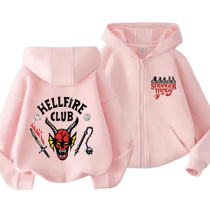 Hellfire Club Inspired Stranger Things Zip-Up Hoodie