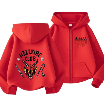 Hellfire Club Inspired Stranger Things Zip-Up Hoodie