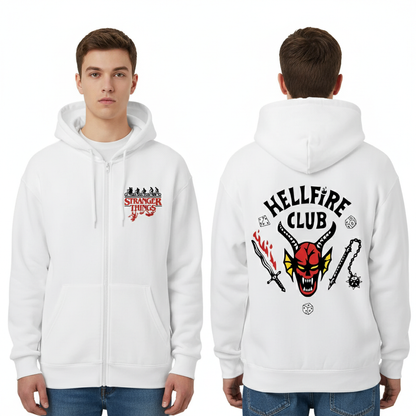 Hellfire Club Inspired Stranger Things Zip-Up Hoodie