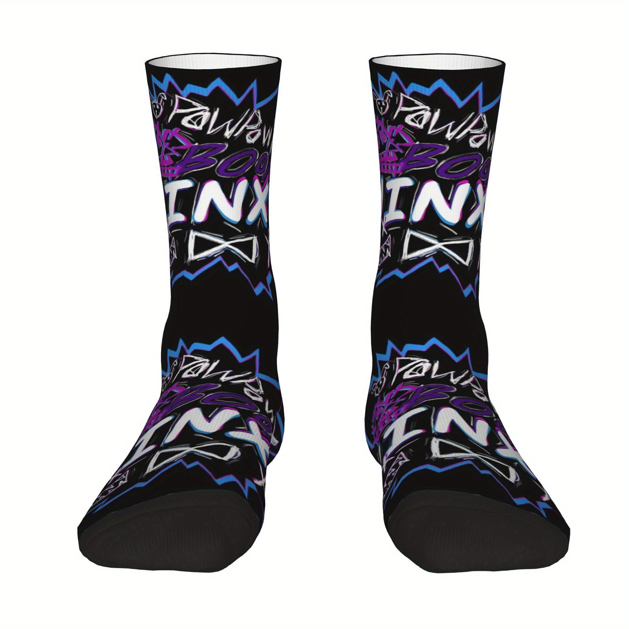 Jinx Arcane "Boom Sucks" Graffiti Mid-Calf Socks