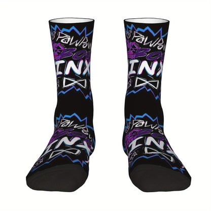 Jinx Arcane "Boom Sucks" Graffiti Mid-Calf Socks