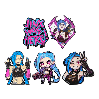 Jinx Enamel Pin Set – Arcane-Inspired Brooch