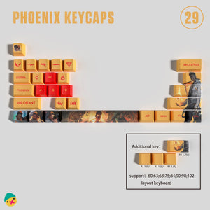 Phoenix Custom 29 Keycaps - HozNext