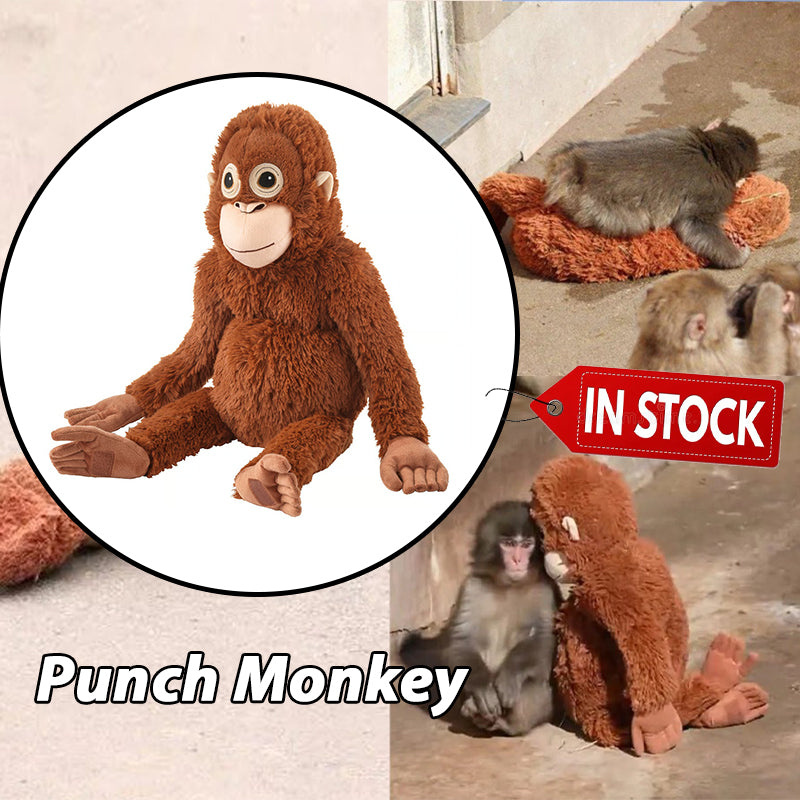 Punch Monkey Plushie - Baby Monkey Punch Warm Hugs Toy