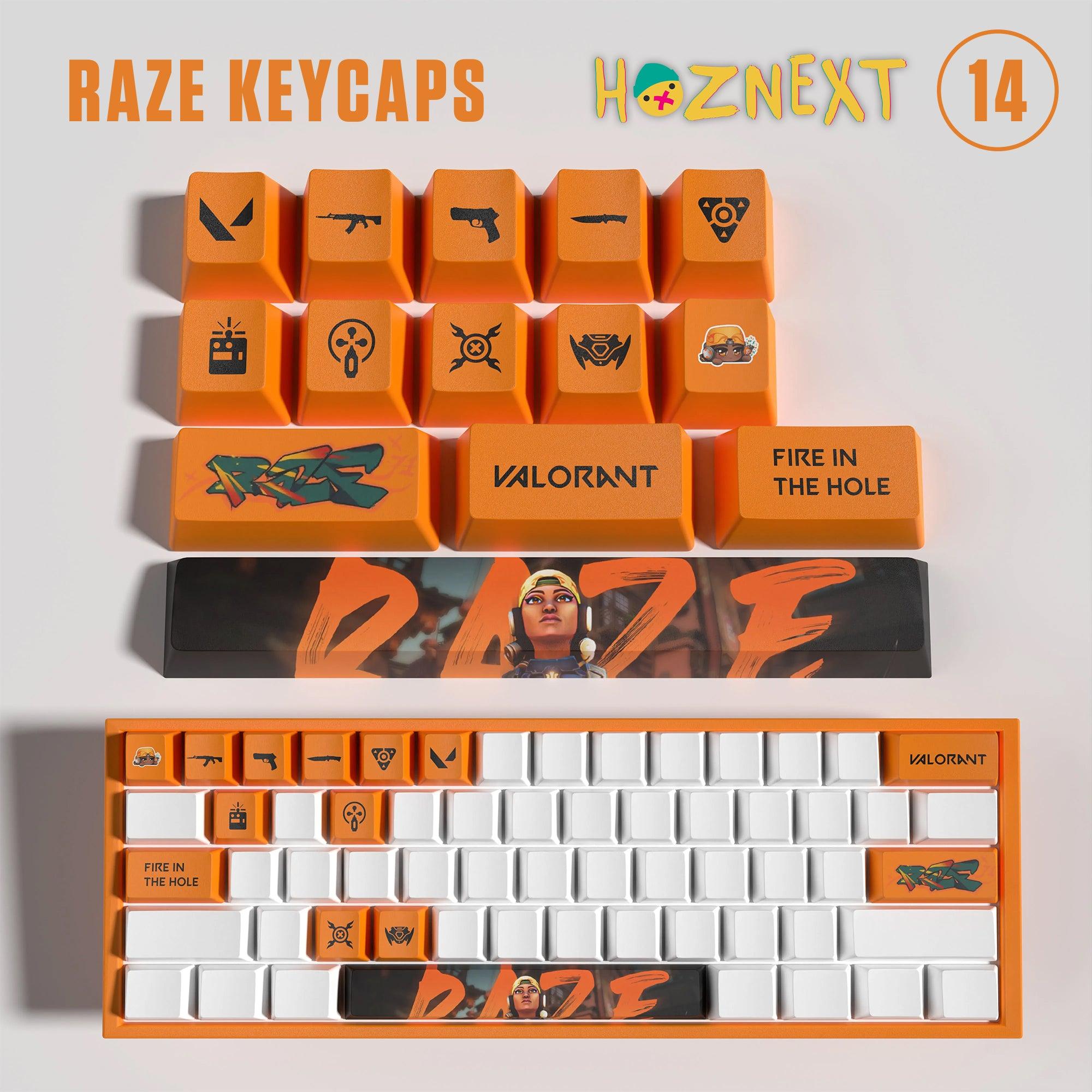 Raze Custom 29 Keycaps | Raze Keyboard's Keycaps | VALORANT Keycaps ...
