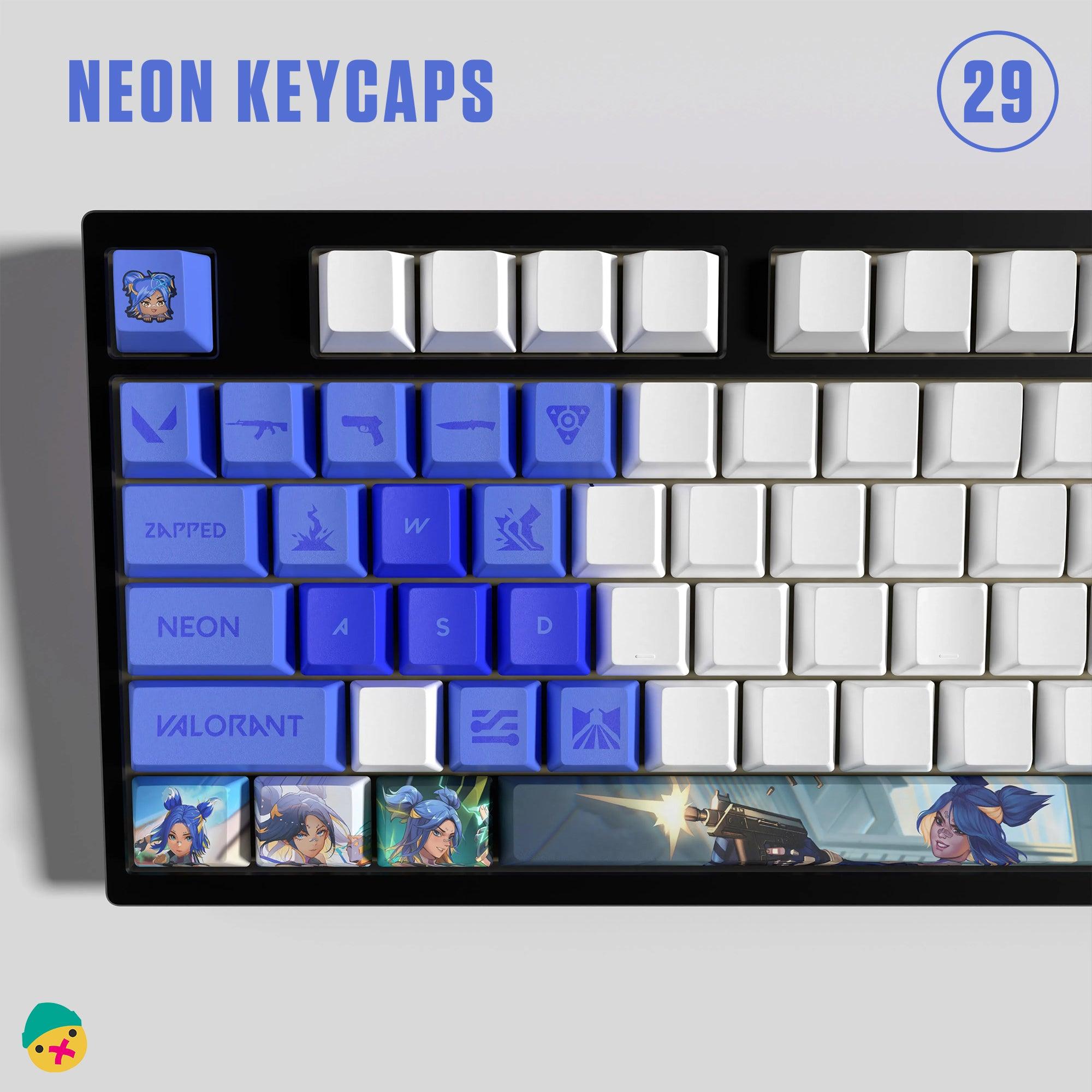 Neon Custom 29 Keycaps - HozNext