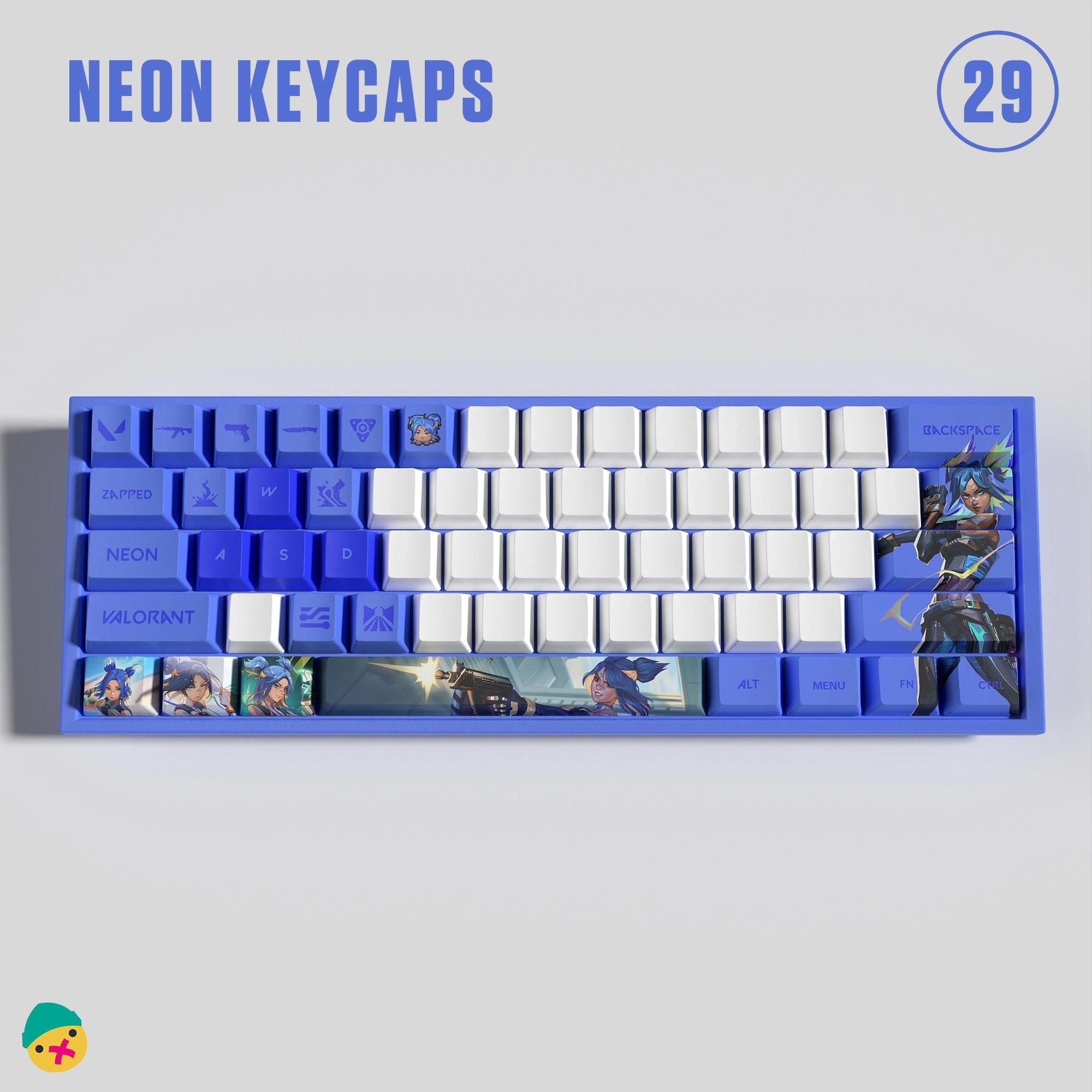 Neon Custom 29 Keycaps - HozNext