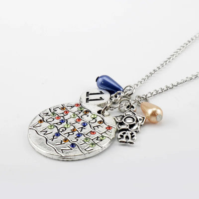 Stranger Things Inspired 4-Piece Jewelry Collection: Alphabet Wall, Demogorgon & "Friends Don't Lie" Charms