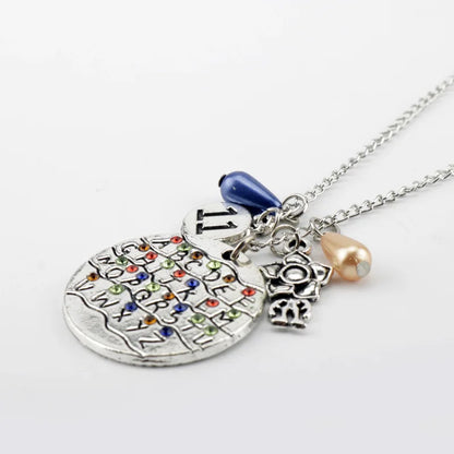 Stranger Things Inspired 4-Piece Jewelry Collection: Alphabet Wall, Demogorgon & "Friends Don't Lie" Charms