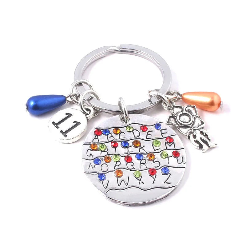 Stranger Things Inspired 4-Piece Jewelry Collection: Alphabet Wall, Demogorgon & "Friends Don't Lie" Charms