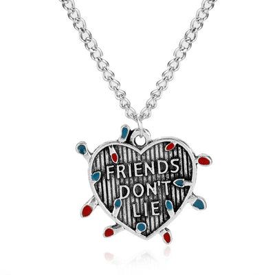 Stranger Things Inspired 4-Piece Jewelry Collection: Alphabet Wall, Demogorgon & "Friends Don't Lie" Charms