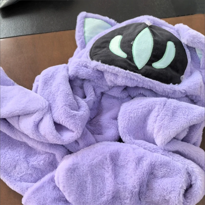 Valorant Omen-Inspired Cat Ear Plush Hooded Scarf and Hat Set