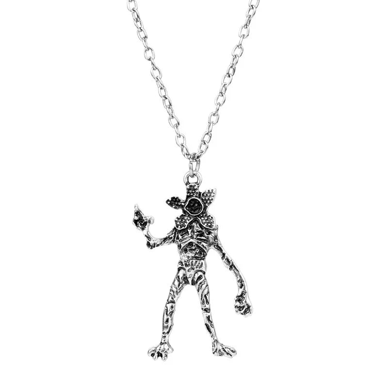 Stranger Things Inspired 4-Piece Jewelry Collection: Alphabet Wall, Demogorgon & "Friends Don't Lie" Charms